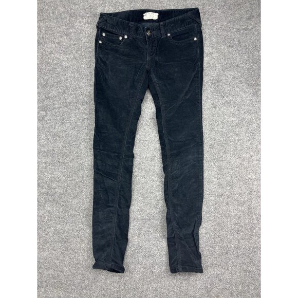 Free People Jeans Womens 26 Blue Corduroy Skinny Stretch 5-Pocket Zip Fly - Picture 1 of 9